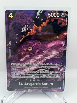 St. Jaygarcia Saturn Alt Art OP13-083 Carry On His Will One Piece TCG - Image 1