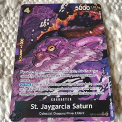 St. Jaygarcia Saturn Alt Art OP13-083 Carrying On His Will One Piece TCG - Image 1
