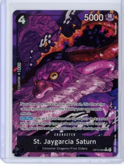 St. Jaygarcia Saturn Alt Art OP13-083 Carrying On His Will One Piece TCG - Image 1