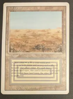 MTG English Magic Card Light Play *SCRUBLAND* from REVISED. - Image 3