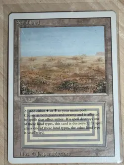 Magic the Gathering Scrubland Revised Edition Dual Land Regular Card - Image 1