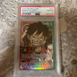 PSA 10 ONE PIECE Card Monkey D. Luffy Alt Art OP01-003 ROMANCE DAWN Japanese - Image 1