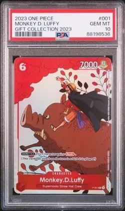 PSA 10 Monkey D. Luffy P-001 Matching Battle Promo One Piece Card English - Image 1