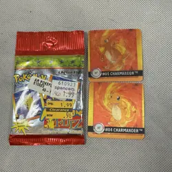 1999 Pokemon Action Flipz Premier Edition Pack 4 Cards, Charmander M3 - Image 1