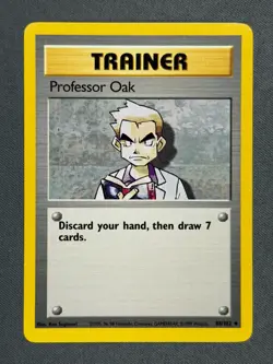 Professor Oak 88/102 Base Set Series Uncommon Pokemon TRAINER Card 1999 NM - Image 1