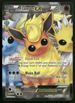Flareon EX (Full Art) RC28/RC32 Generations: Radiant Collection Pokemon TCG - Image 1