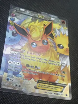 2016 Pokemon TCG Card Flareon EX RC28/RC32 Generations Radiant Full Art - Image 4