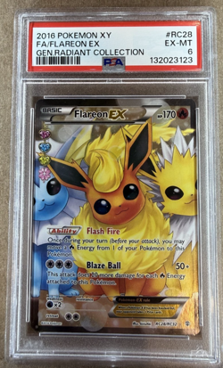 PSA 6 Flareon EX RC28/RC32 XY Generations Radiant Collection Pokemon TCG - Image 1