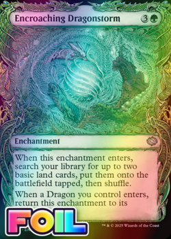 x1 Encroaching Dragonstorm TDM Tarkir Dragonstorm MTG 305 Foil Showcase 1x - Image 1