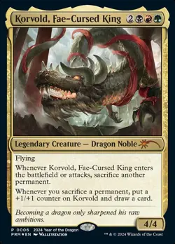 Korvold, Fae-Cursed King MTG Year Of The Dragon APAC League Promo 2024 English - Image 3
