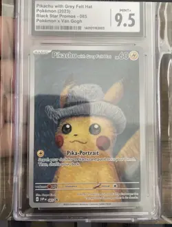 CGC 9.5 Pokemon Van Gogh Pikachu with Grey Felt Hat SVP 085 Promo MINT + - Image 2