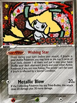 Pokemon TCG Jirachi 9/107 EX Deoxys Stamp Reverse Holo English MP condition - Image 2