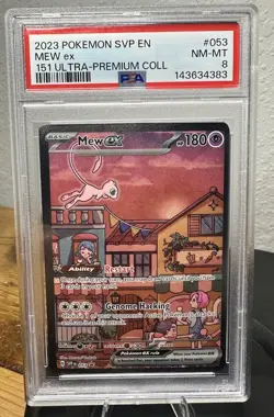 2023 Pokemon 151 English Mew EX #53 SVP Ultra Premium Collection PSA 8 - Image 1