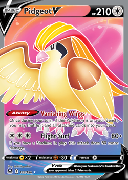 Pidgeot V - 188/196 - Full Art Ultra Rare NM, English Pokemon Lost Origins - Image 1