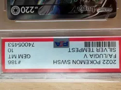 PSA 10 - PERFECT! Pokemon 2022 Lugia V 186/195 Alt Art Silver Tempest GEM MINT - Image 5