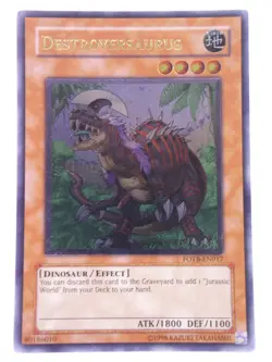 Yugioh / Destroyersaurus UTR / FOTB-EN017 / Ultimate Rare / Unlimited Ed / (LP) - Image 1