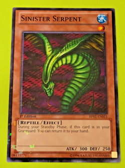 Yu-Gi-Oh Sinister Serpent 1st Edition Mosaic Rare BP02-EN015 Nm - Image 1