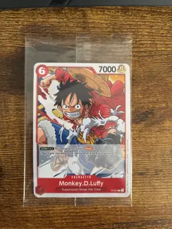 Monkey.D.Luffy (Super Pre-Release) [Participant] P-001 One Piece Tournament Card - Image 1