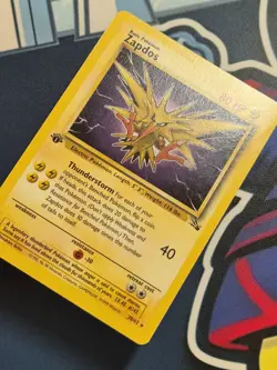 Zapdos 30/62 Rare 1st Edition Fossil Set Pokemon Card WotC 1999 NM- - Image 2