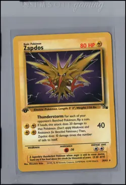 Pokemon Card Zapdos (30/62) Fossil Rare Non-Foil 1st Edition - Image 1
