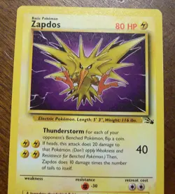 1st Edition Zapdos 30/62 Fossil Set Rare Vintage 1999 Pokemon Card - Image 3