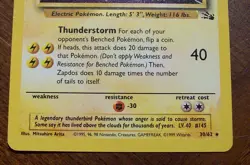 1st Edition Zapdos 30/62 Fossil Set Rare Vintage 1999 Pokemon Card - Image 4
