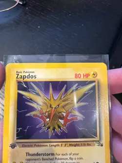 Zapdos 30/62 Rare 1st Edition Fossil Set Pokemon Card - Image 2