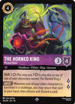 The Horned King Wicked Ruler 36/204 Whispers in the Well Disney Lorcana - Image 1