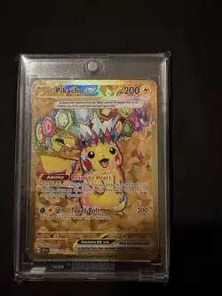 Pokemon Pikachu TCG Card Surging Sparks EX Gold 247/191 Mint Condition - Image 1