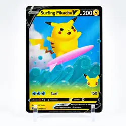 Surfing Pikachu V - 008/025 Celebrations 25th Ultra Rare Pokemon - NM/MINT - Image 1
