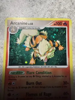 Arcanine 1/111 Platinum Rising Rivals Holo Rare - Image 2