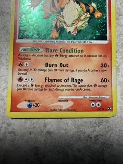 Arcanine 1/111 Platinum Rising Rivals Holo Rare - Image 3