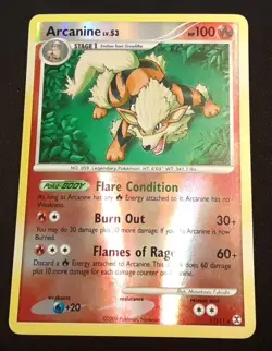 Arcanine 1/111 Rising Rivals Reverse Holo Rare Pokemon TCG LP - Image 1