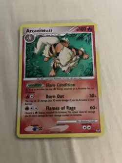Arcanine Platinum Rising Rivals Pokemon TCG Card 1/111 Holo Rare - Image 1