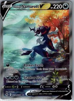 Hisuian Samurott V GG51/GG70 Crown Zenith: Galarian Gallery - Pokemon Card - NM - Image 1