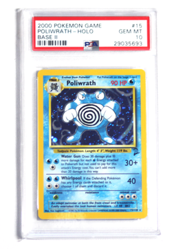 2000 Pokemon Base 2 #15 Poliwrath Holo PSA 9 Card MINT Trusted Seller! Free Ship - Image 3