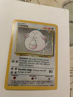 Pokemon Chansey Holo Rare TCG Card Base Set Unlimited 3/102 - Image 4