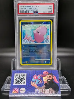 Pokemon Cards: Great Encounters Reverse Holo: Luvdisc 77/106 PSA 9 - Image 1