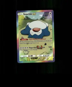 Fan-art HOLO Snorlax Card Pokemon Card Rainbow Snorlax READ DESCRIPTION BELOW p1 - Image 1
