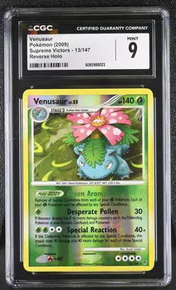 CGC 9 Venusaur 13/147 Reverse Holo Supreme Victors Pokemon Card - Image 1