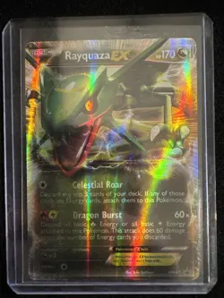 2012Pokemon Rayquaza EX BW47 Promo Card Black White Holo - Image 1