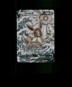 FAN-ART READ DESCRIPTION BELOW HOLO EEVEE Card EEVEE Pokemon Card p1 - Image 1