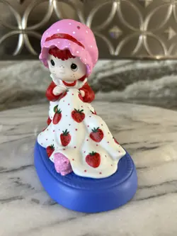 Hand Painted Strawberry Shortcake Girl Altered Precious Moment, One Of A Kind - Image 5