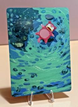 Custom One Of A Kind Hand Painted Altered Slowpoke Pokemon Card - Image 1