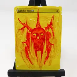 Rokdos SIGNET MTG *Altered Hand painted* Commader, Alter one of a kind SKULL - Image 2