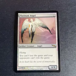 Magic the Gathering MTG Platinum Angel Artifact Mirrodin Rare Foil - Image 1