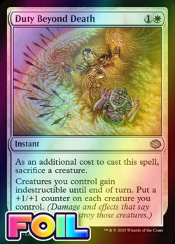 x1 Duty Beyond Death TDM Tarkir Dragonstorm MTG 10 Foil Uncommon M/NM 1x - Image 1
