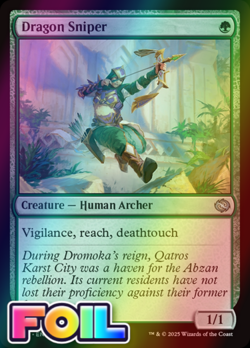 x1 Dragon Sniper TDM Tarkir Dragonstorm MTG 139 Foil Uncommon M/NM 1x - Image 1