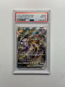 Pokemon Mewtwo VSTAR Crown Zenith Galarian Gallery Full Art #GG44 PSA 10 - Image 1