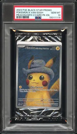 POKEMON PSA 10 SEALED VAN GOGH PIKACHU WITH GREY FELT HAT SVPen 085 PROMO STAR - Image 1
